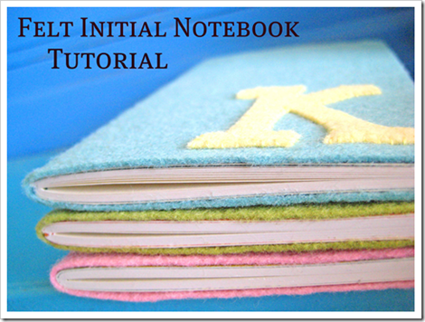 Back to School - DIY Felt Initial Notebook Tutorial