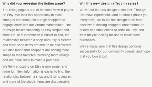 Etsy's new listing page info @everythingetsy