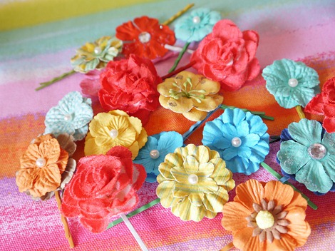 Flower Hair Pins 12