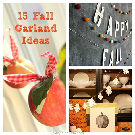 15 Fall Garland Ideas - DIY Decor @EverythingEtsy