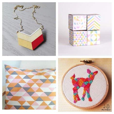 Geometric Love on Etsy