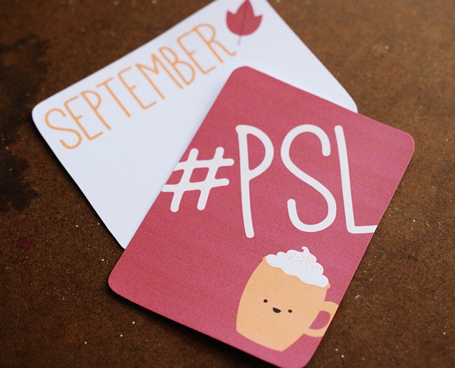 Project Life Pumkin Spice Latte Cards - Wild Olive