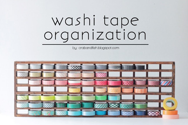 organize your craft supplies - washi tape