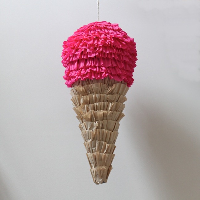 DIY Party Pinatas - Ice Cream Cone