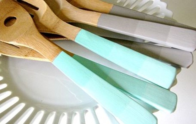 Homemade Foodie Gift - DIY ombre utensils