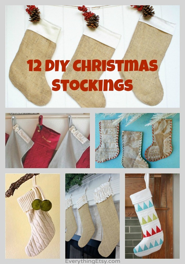 12 DIY Christmas Stockings - Handmade Holiday Inspiration on EverythingEtsy.com