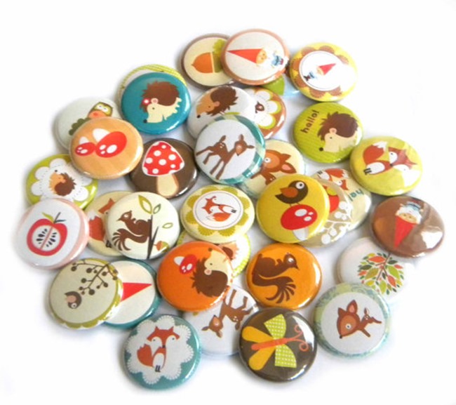 Buttons & Badges - woodland