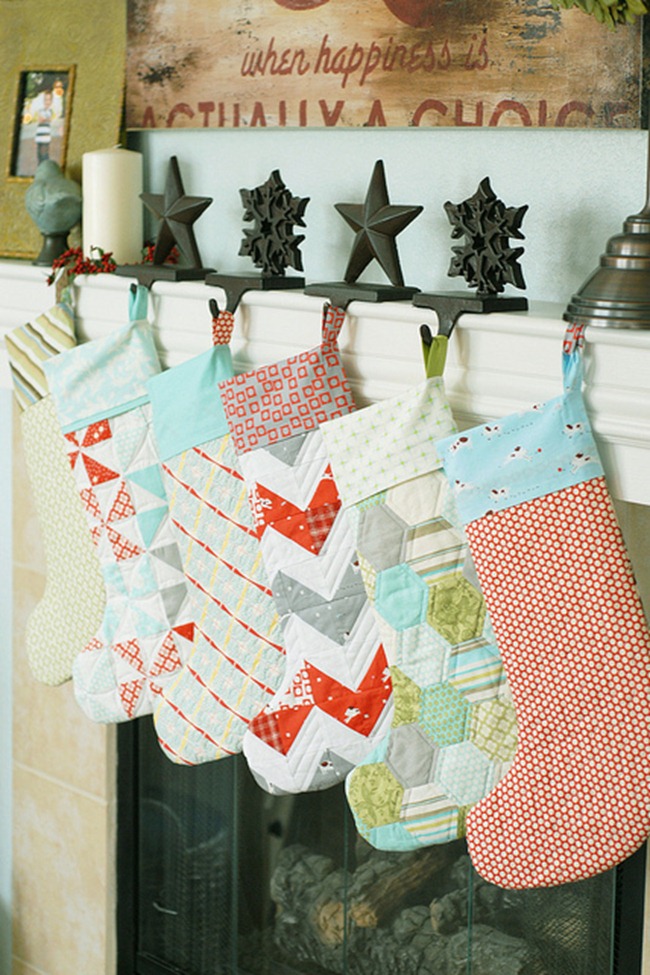 DIY stockings - quilted