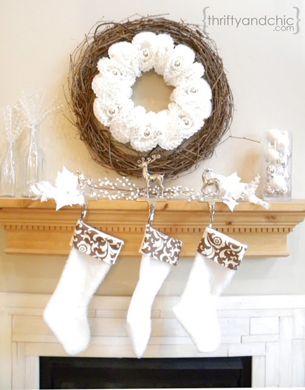 DIY stockings - winter white