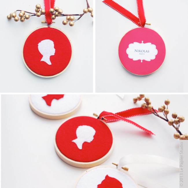 Handmade Silhouette Ornament - DIY Gift