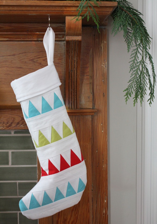 Quilted Christmas Stocking - Long Thread