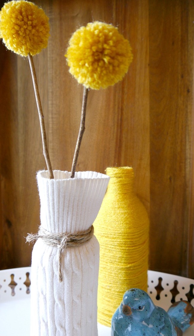 Sweater Vase {DIY Decor} end