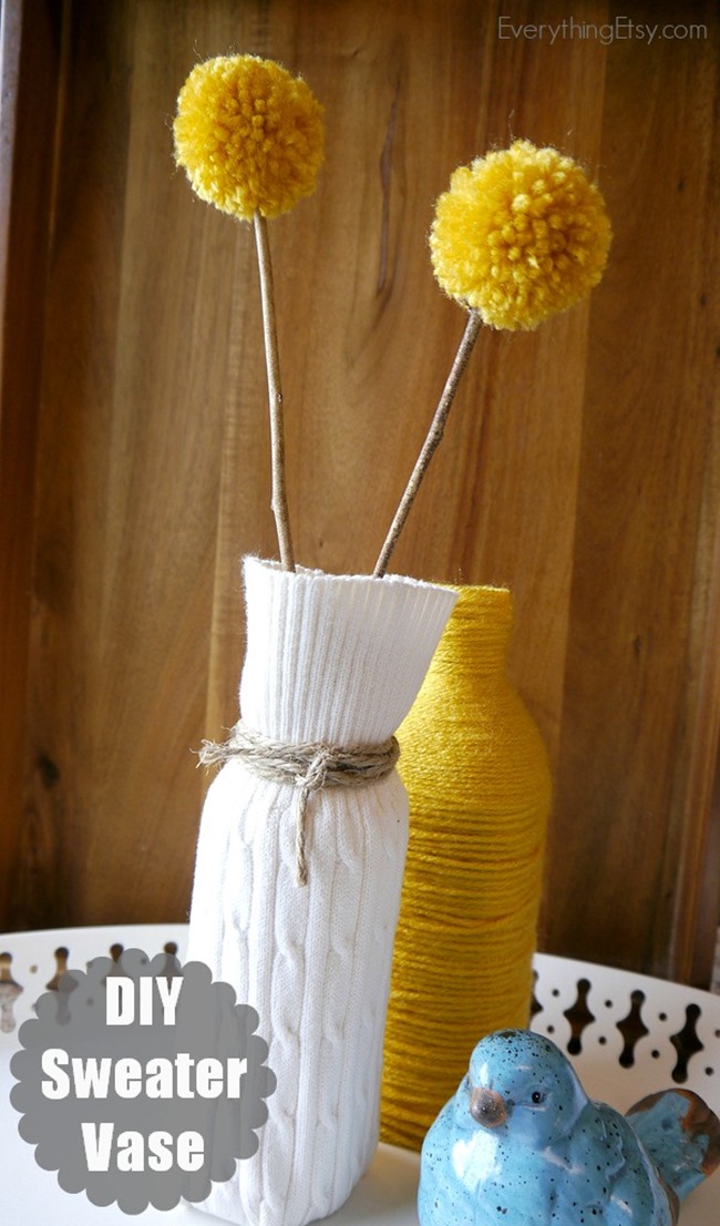 Sweater Vase {DIY Decor} final photos