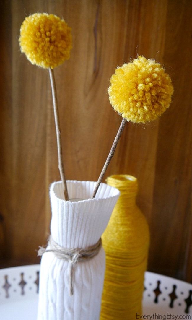 Sweater Vase {DIY Decor} finished