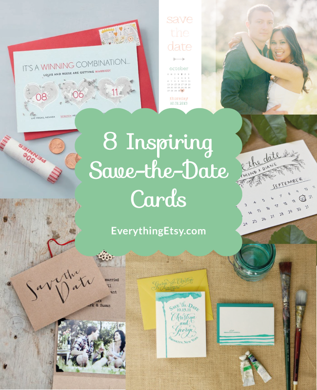 8 Inspiring Save-the-Date Cards -Wedding DIY Ideas on EverythingEtsy.com