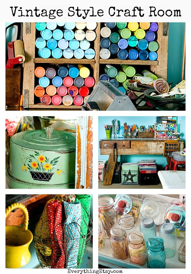 Craft Room - Vintage Inspired - Kendra McCraken on EverythingEtsy.com