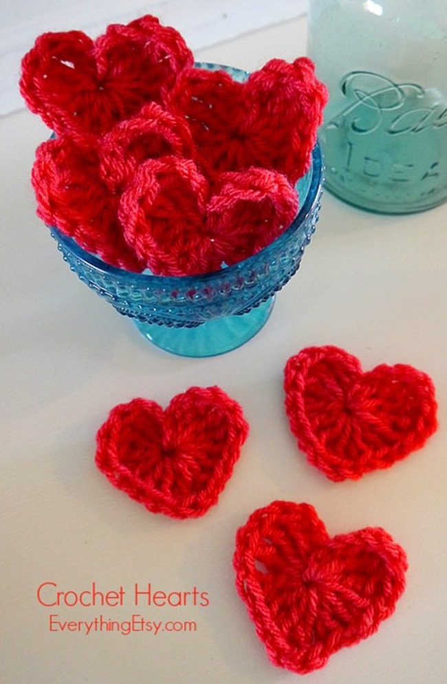 Crochet Hearts @EverythingEtsy - Free Pattern