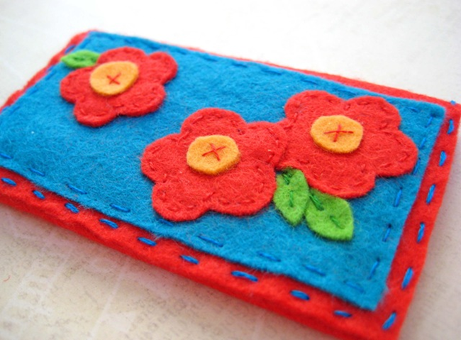 DIY Business Card Holder - Felt - EverythingEtsy