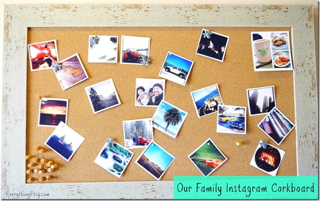 Instagram Corkboard - 25 DIY Instagram Craft Ideas on EverythingEtsy.com