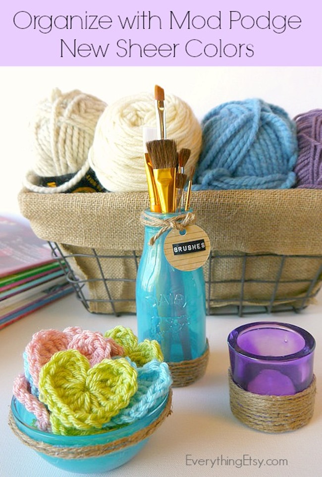 DIY Desk Organizer from Recycled Materials - Mod Podge Rocks