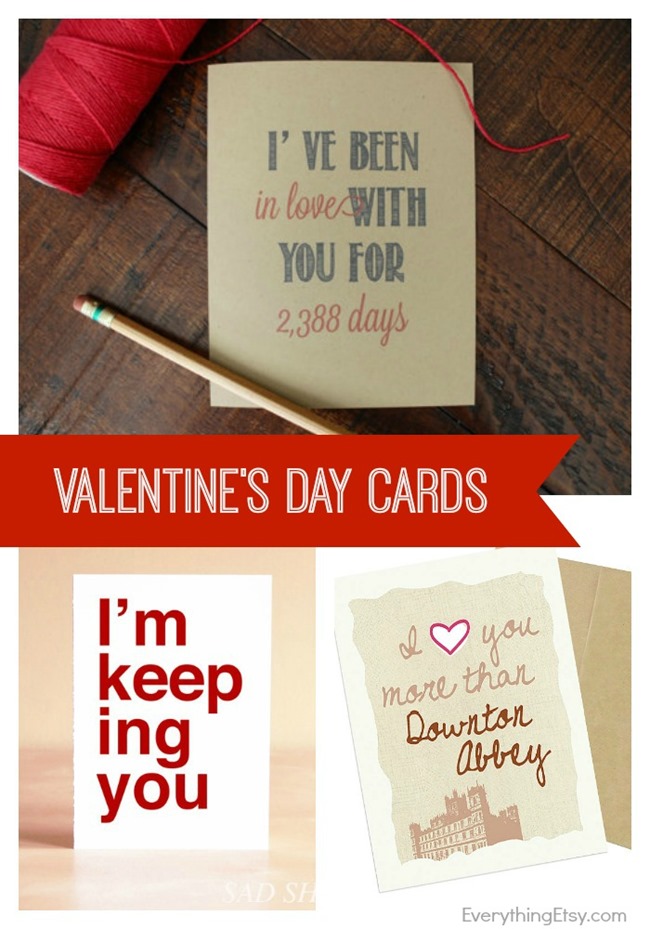 Valentine’s Day Cards on Etsy