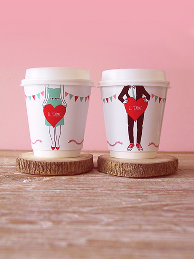 Valentine's Day Printables - cup wrappers