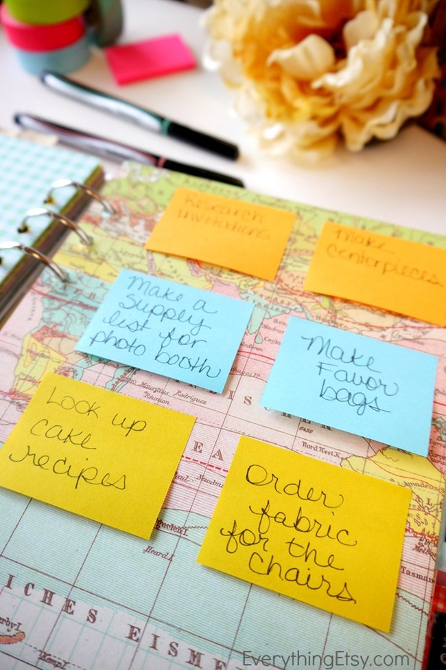 filofax - sticky notes