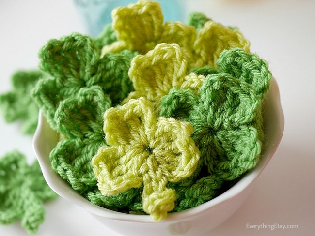 Crochet Shamrock Tutorial l EverythingEtsy.com