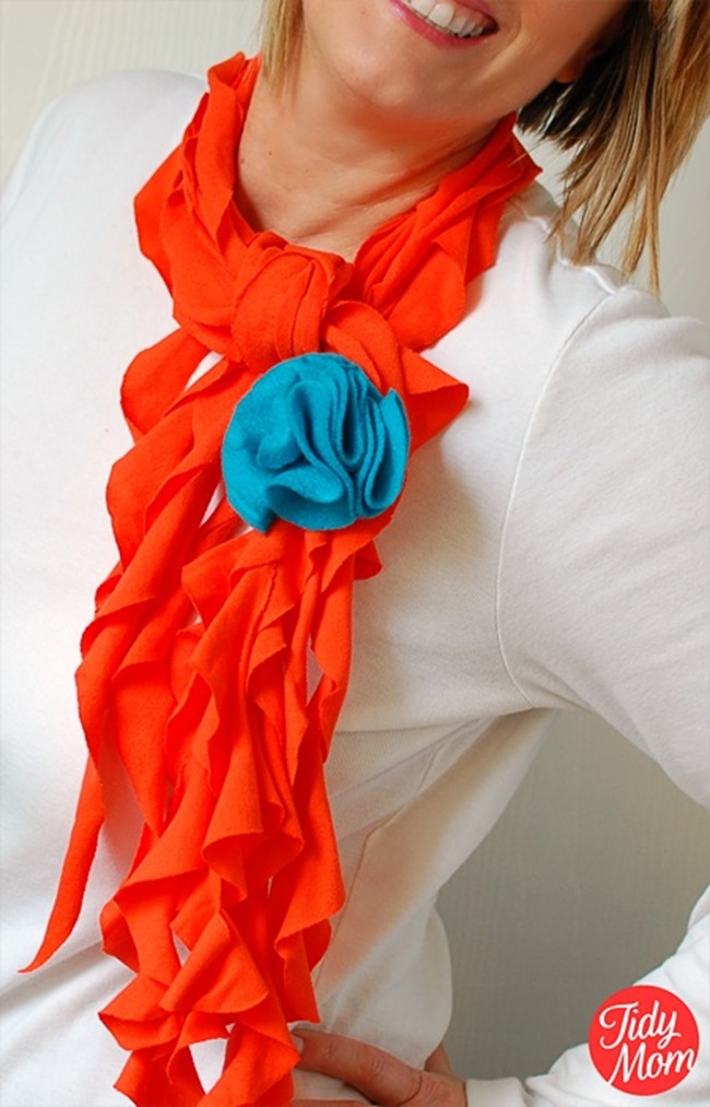 Spring T-Shirt Scarf Tutorial - Tidy Mom