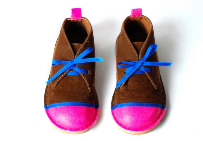 neon shoes diy