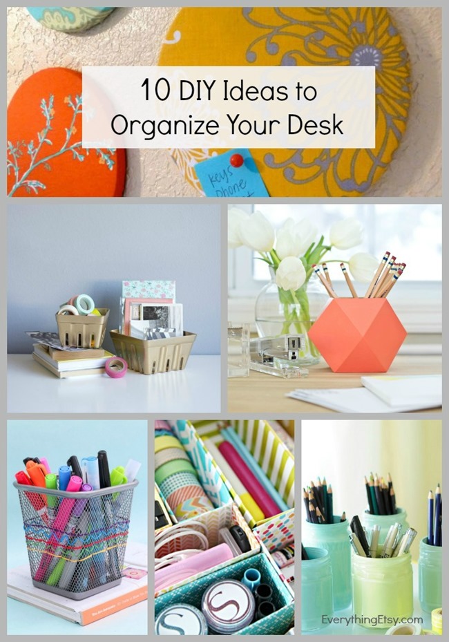 10 DIY Ideas to Organize Your Desk - EverythingEtsy.com