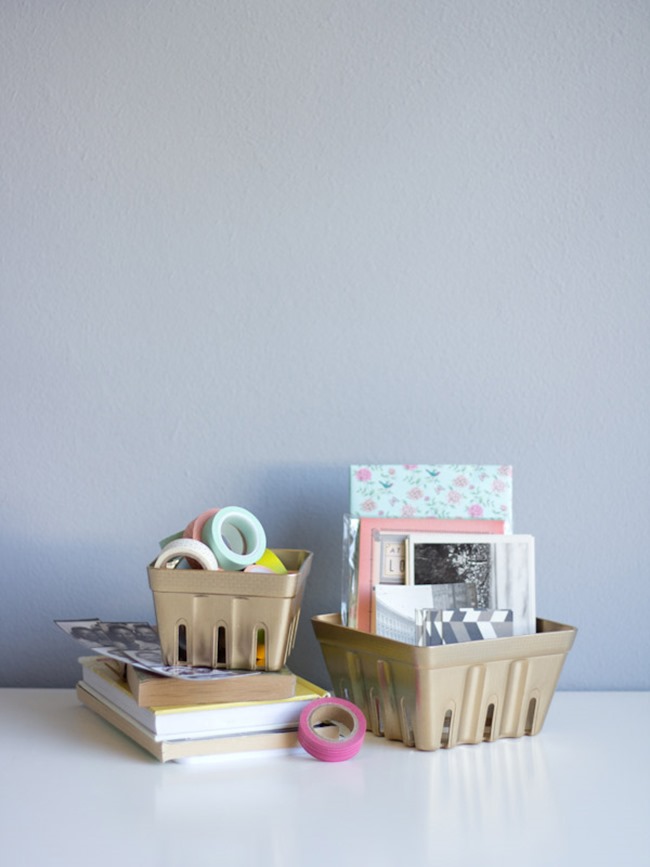 diy desk idea - basket