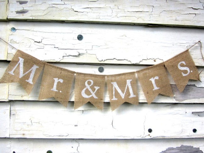 country wedding - handmade on etsy - mr and mrs