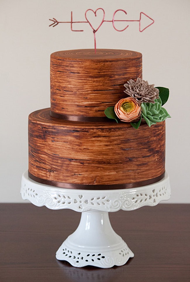 country wedding - handmade on etsy - rustic cake topper