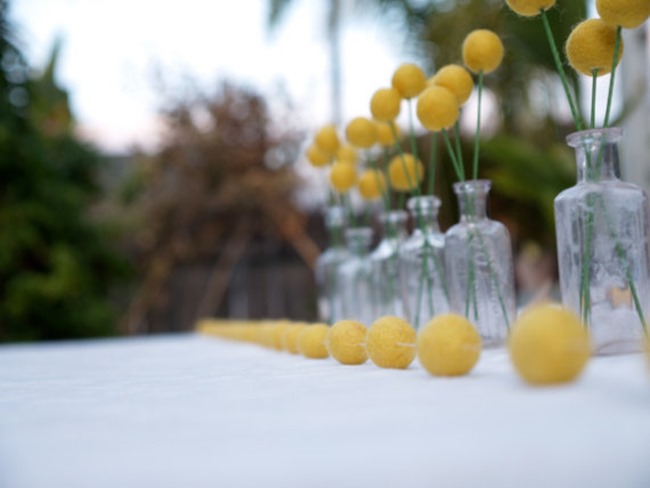 country wedding - handmade on etsy - yellow garland