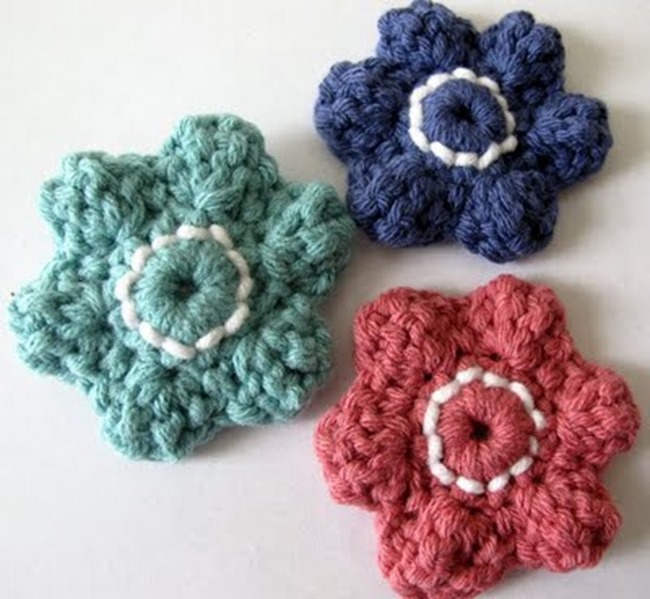 crochet flower pattern - necklace