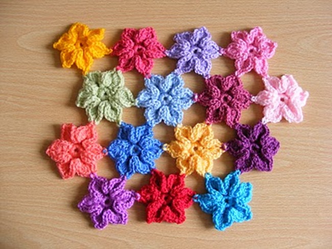 crochet flower pattern - star flower