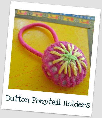 DIY Hair Accessories - Button Ponytail Holder