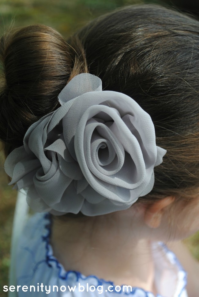 DIY Hair Accessories - Grey Rose
