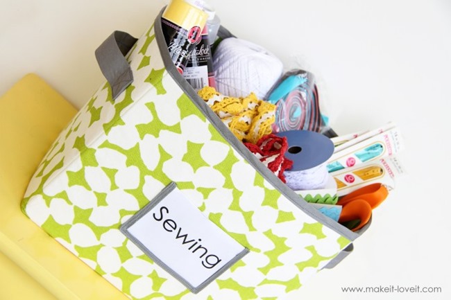 DIY Organize - fabric storage boxes