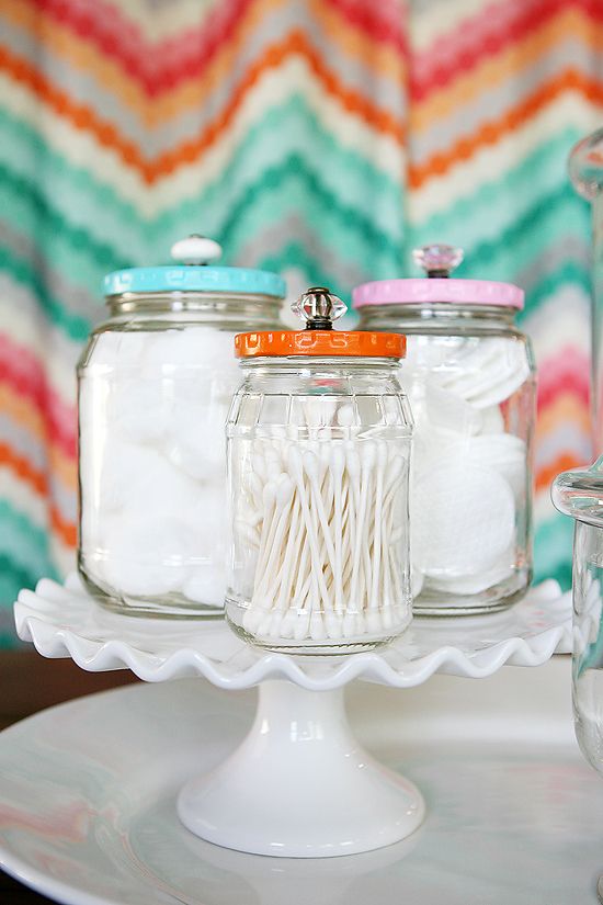 DIY organize - bathroom jars