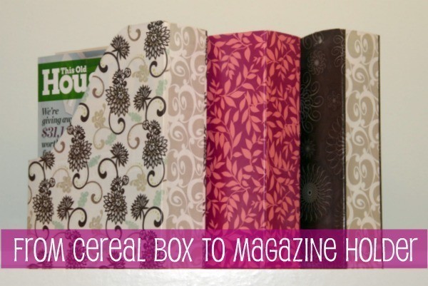 DIY organize - cereal box