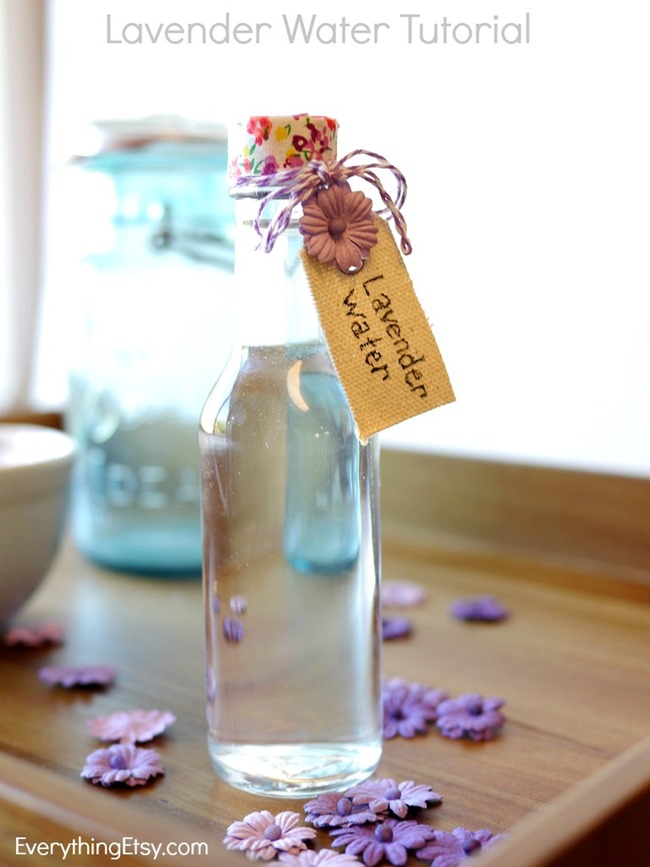 Lavender Water Tutorial on EverythingEtsy.com  Easy DIY gift idea!