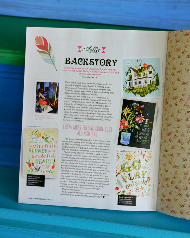 Mollie Makes Magazine Etsy Backstory by Kim Layton - EverythingEtsy.com