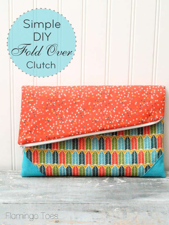 gifts to sew - fold over clutch