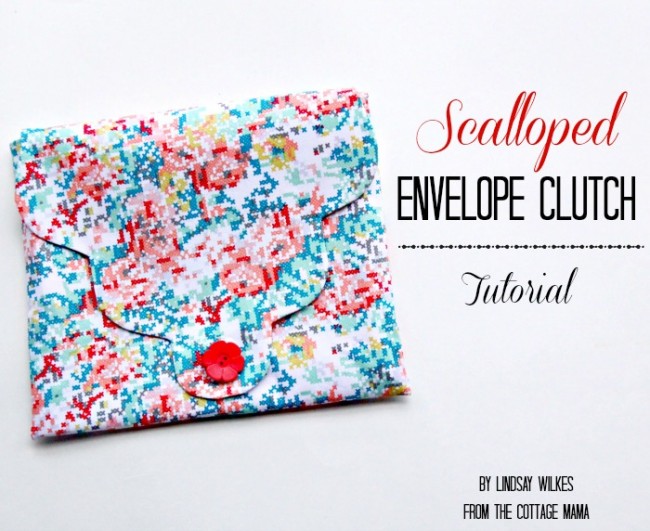 gifts to sew - scalloped clutch