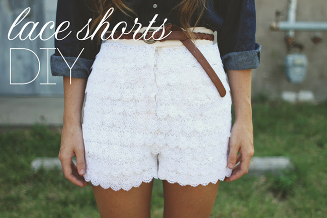 simple shorts - lace