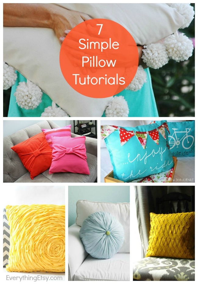 7 Simple Pillow Sewing Tutorials