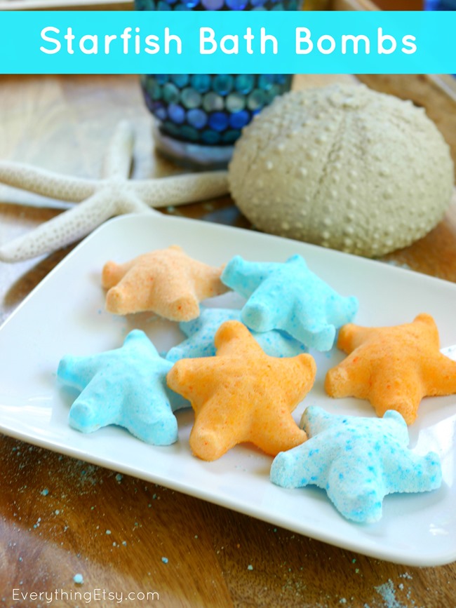 Starfish Bath Bombs - Easy summer project...tutorial on EverythingEtsy.com