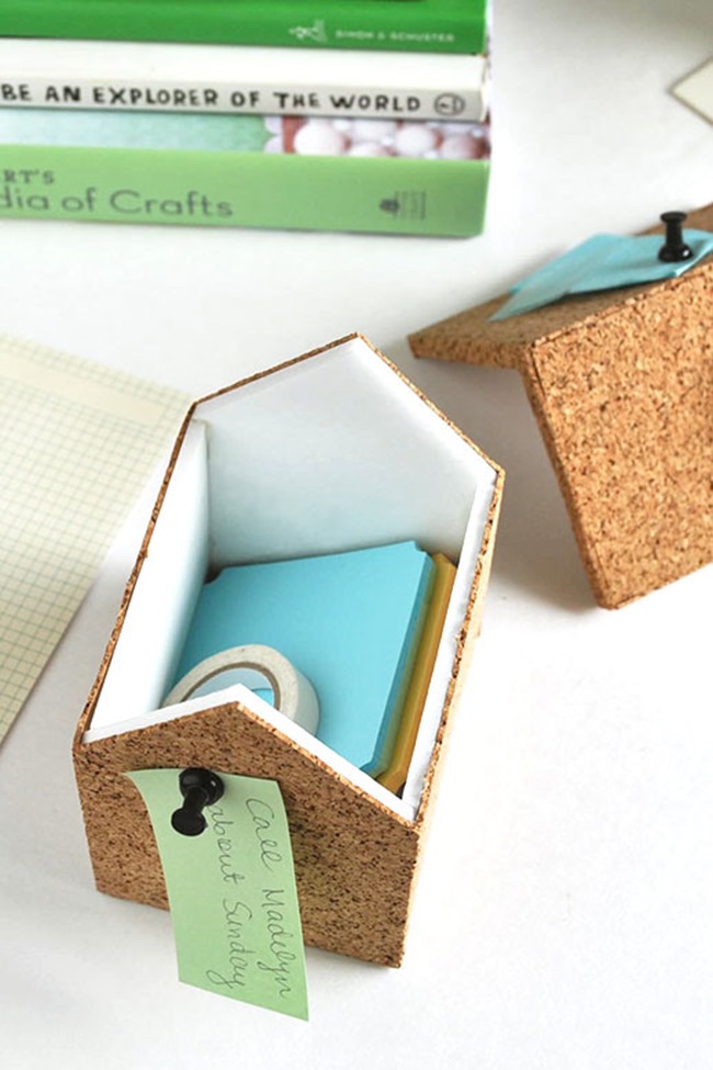 diy storage containers - cork